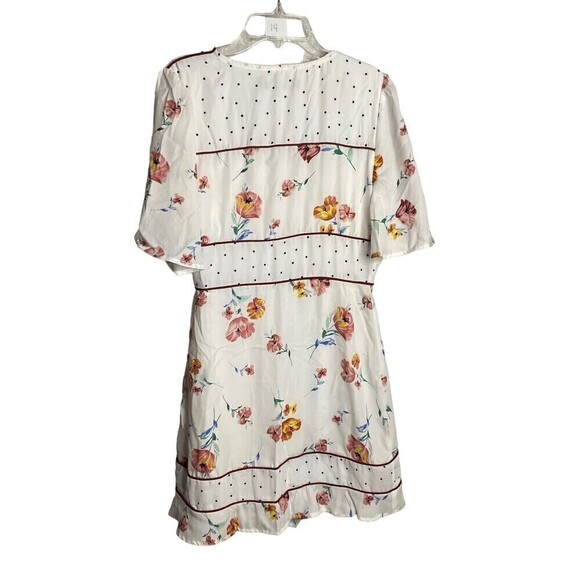 ASOS Fashion Union Wrap Dress White Pink Floral Polka Dot NWT Sz US 8 UK 12 - Picture 6 of 16